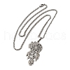 304 Stainless Steel Pendant Necklaces NJEW-H022-04P-1