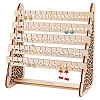 5-Tier Assembled Wood Earring Display Stands EDIS-WH0029-42C-1
