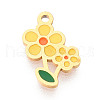 304 Stainless Steel Enamel Charms STAS-T065-57G-01-1