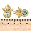 304 Stainless Steel Natural Paua Shell Pendants STAS-L288-01G-01-3