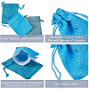 Burlap Packing Pouches Drawstring Bags ABAG-BC0001-12-5