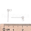925 Sterling Silver Stud Earring Findings X-STER-S002-48-4