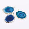 Natural Agate Big Pendants G-P305-E05-G-1