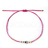 Bohemian Glass Seed Beaded Braided Bead Bracelets EZ3029-7-1