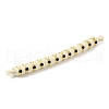 Ion Plating(IP) Round Natural Black Onyx Finger Rings RJEW-H233-01G-03-1