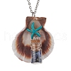 8Pcs 8 Styles Natural Scallop Shell & Dyed Synthetic Turquoise Starfish Pendant Necklaces NJEW-JN05225-4