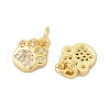 Brass Micro Pave Cubic Zirconia Pendants KK-U073-06G-2