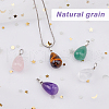 HOBBIESAY 10Pcs 5 Style Natural Gemstone Pendants G-HY0001-11-3