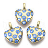 Brass Enamel Pendants KK-N237-001-NF-1