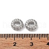 Rack Plating Brass Micro Pave Cubic Zirconia Beads KK-H451-13P-2