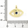 Brass Pendants with Cubic Zirconia and Glass KK-D536-19G-3