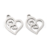 Non-Tarnish 316 Surgical Stainless Steel Charms STAS-Q314-10P-1