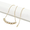 Brass Clear Cubic Zirconia Multi Hearts Pendant Box Chain Necklaces for Women NJEW-U015-01G-1