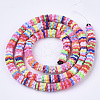 Handmade Polymer Clay Beads Strands X-CLAY-R086-01-1