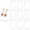 Transparent Acrylic Slant Back Earring Display Stands EDIS-WH0029-15C-7