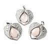 Natural Rose Quartz Teardrop Pendants KK-K331-02P-02-1