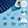 HOBBIESAY 16Pcs 8 Styles Natural Mixed Stone Chip Copper Wire Wrapped Pendants FIND-HY0003-5