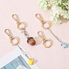 Alloy Swivel Lobster Claw Clasps & Spring Gate Rings HJEW-CA00006-02-4
