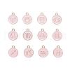 2 Sets 2 Styles Golden Plated Alloy Enamel Charms ENAM-YW0001-28A-2