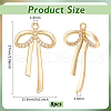 BENECREAT 8Pcs Brass Micro Pave CLear Cubic Zirconia Pendant
s FIND-BC0013-56-2