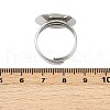 Flat Round Brass Pad Ring Settings MAK-S033-018P-NF-4