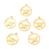 304 Stainless Steel Charms STAS-O142-57G-1