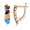 Brass Rainbow Hoop Earrings EJEW-BB35709-1