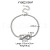 Elegant Stainless Steel Infinity Link Bracelets FI6719-2-2
