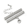 Brass Cubic Zirconia Chain Extender KK-F893-01P-2