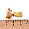 304 Stainless Steel Enamel Charms Lipstick Charm STAS-Q363-11B-G-3