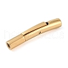 Frosted Column 304 Stainless Steel Bayonet Necklace Clasps STAS-O035-05G-2