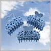Hollow Cellulose Acetate(Resin) Claw Hair Clips PW-WGEAAC0-01-3