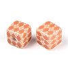 Printed Opaque  Acrylic Beads MACR-N018-04-2