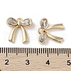 Brass Micro Pave Clear Cubic Zirconia Charms KK-G491-29G-3