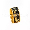 Stainless Steel Enamel Triquetra/Trinity Knot Finger Rings PW-WG80958-12-1