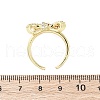 Brass Micro Pave Cubic Zirconia Cuff Rings for Women RJEW-A062-01G-4