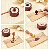 Brass Wax Seal Stamps with Wood Handle AJEW-WH0412-0131-3