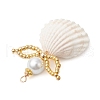 Clam Shell Pendants PALLOY-MZ00717-01-3