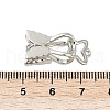 Brass Micro Pave Clear Cubic Zirconia Box Clasps KK-Z078-36P-3