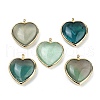 Natural Green Fluorite Pendants G-K347-10G-06-1