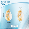 Unicraftale 20Pcs Cowrie Shell Pendants SSHEL-UN0001-01-3