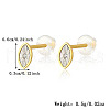 Cute and Delicate S925 Sterling Silver Clear Cubic Zirconia Stud Earrings JU6999-2