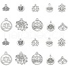 100Pcs 10 Styles Tibetan Style Alloy Charms TIBEP-CJ0002-34-1