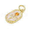 Brass Enamel Pendants KK-U068-05G-01-2