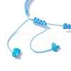 Adjustable Natural & Syntheti Gemstone Braided Bracelets for Women BJEW-JB10994-02-4