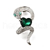 Snake Aolly Rhinestone Brooches JEWB-V008-01P-2