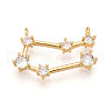 Brass Micro Pave Cubic Zirconia Pendants KK-N261-120A-G-1