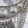 Ethnic Style Alloy Multi Layered Feather Tassel Chunky Bib Necklaces for Women FS-WGB63BE-01-3