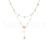 304 Stainless Steel Double Layer Necklaces for Women FS-WGA608E-01-4