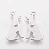 Non-Tarnish 201 Stainless Steel Puppy Pendants STAS-S105-T443-2